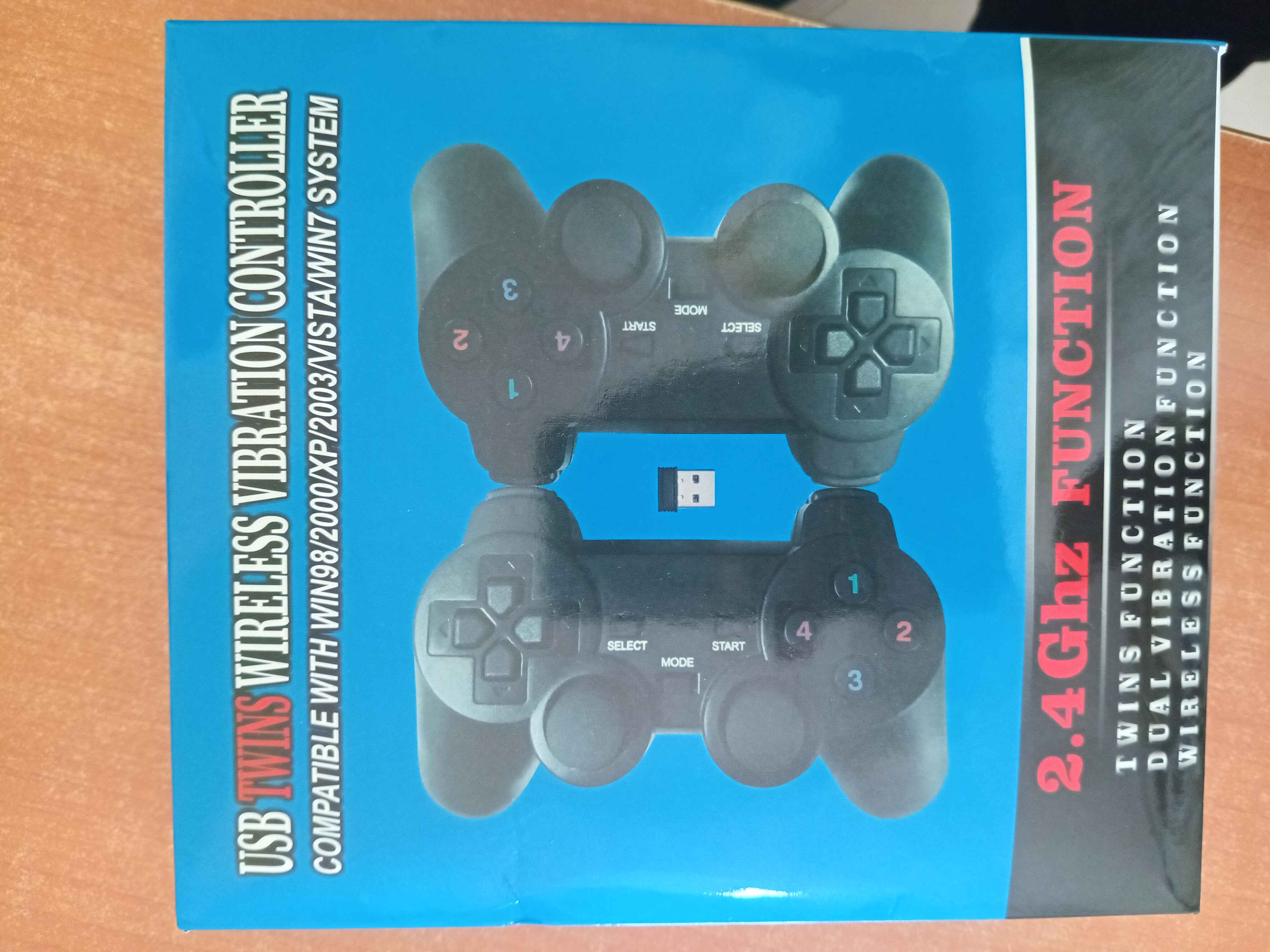 Usb Twin Wireless Vibration Controllers - Black