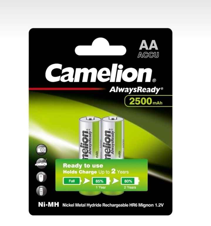 Camelion AlwaysReady Ni-Mh Rechargeable AA Battery - 2500mAh
