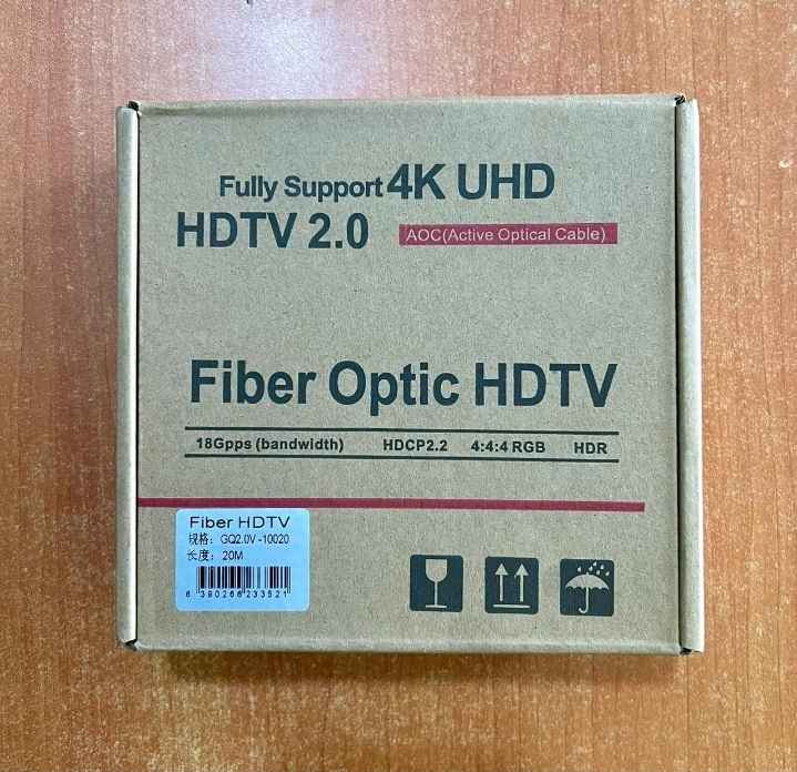 Fibre Optic UHD HDMI Active Optical Cable - 20m