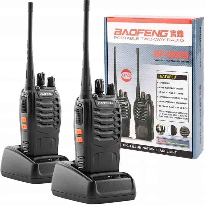 Baofeng Portable 2in1 Way Walkie Talkie Radio - Bf-888s