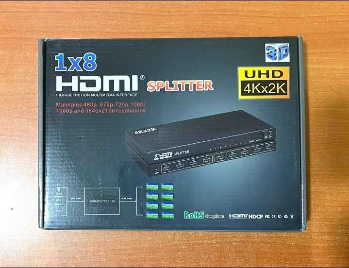 1×8 Port HDMI Splitter UHD 4kx2k