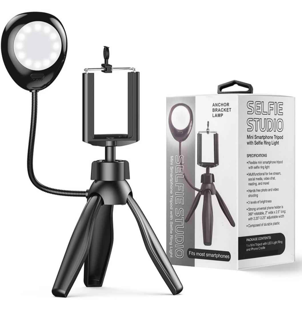 Mini Smartphone Selfie Studio With Tripod Stand and Lamp